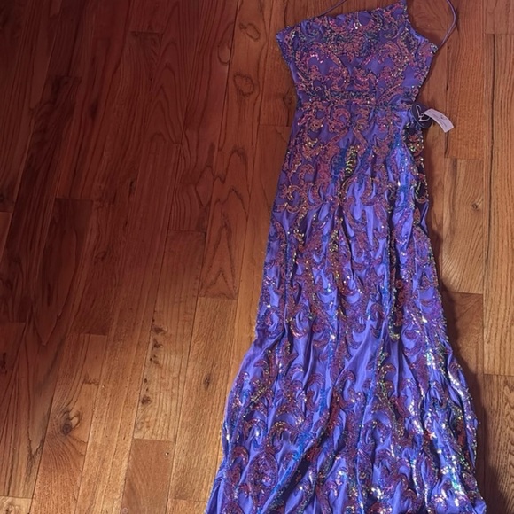 Windsor Purple Sequin Prom Dress - Picture 1 of 2